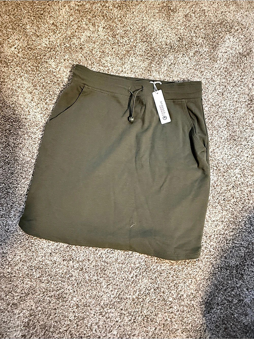 Sundry for Evereve Sunday Skirt Mini Green Small